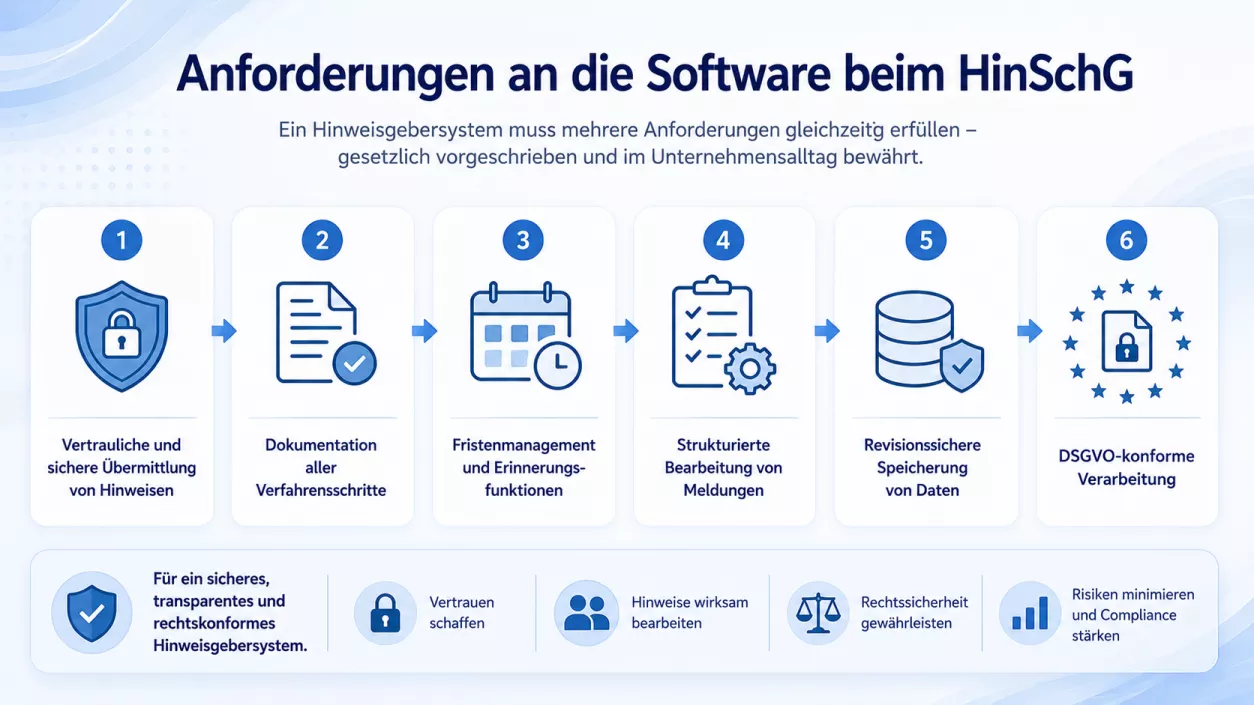 Anforderungen an die Software beim HinSchG