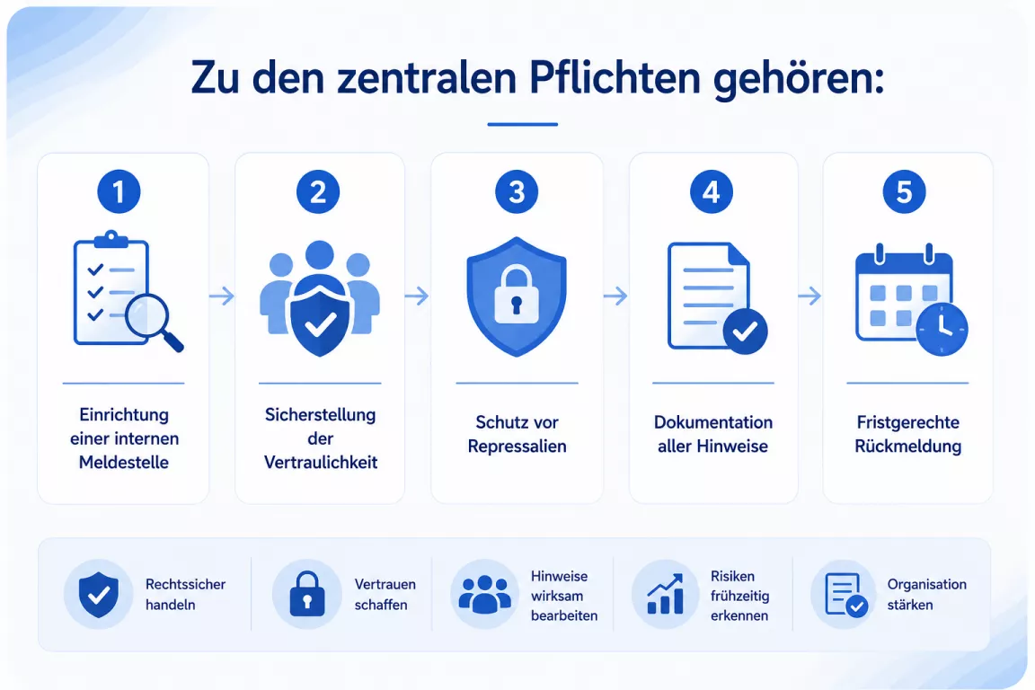 Pflichten im Hinweisgeberschutzgesetz (HinSchG)